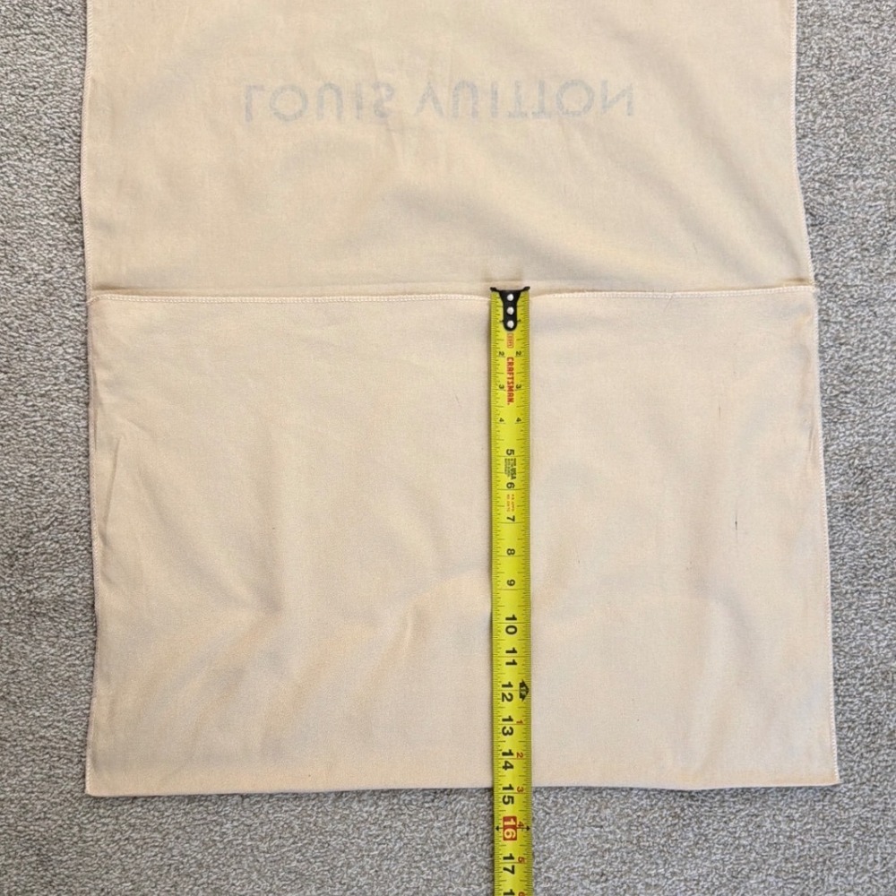 Louis Vuitton Large Beige Recycled Cotton Dust Bag Logo Handbag Cover - Picture 4 of 9